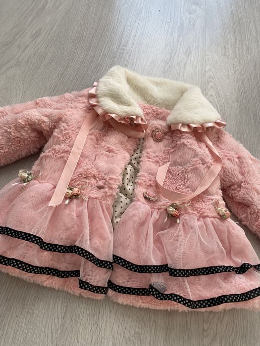 Futerko kurtka dla dziewczynki chrzciny