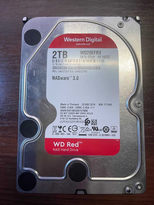 Жорсткий диск 3.5' 2Tb Western Digital Red SATA3