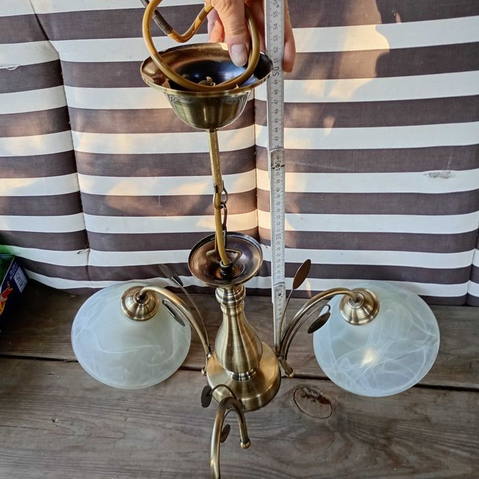 Lampa do pokoju, 3 szklane klosze