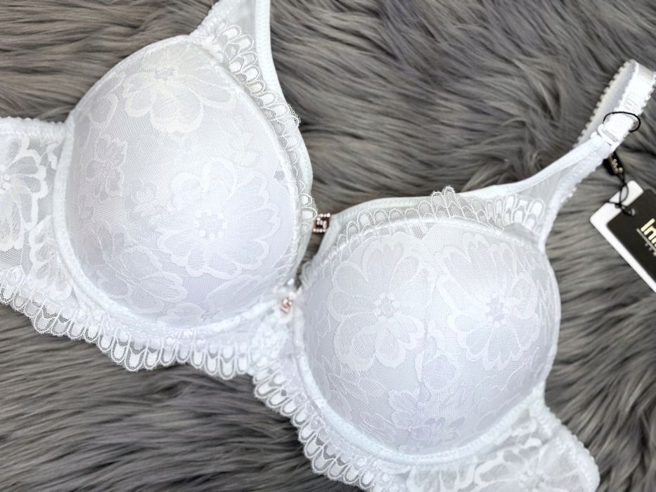 75b biustonosz push-up intimidao biały stanik