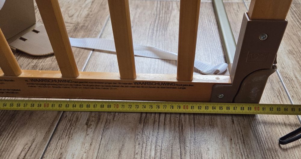 Barierka drewniana ochronna do łóżka dziecka