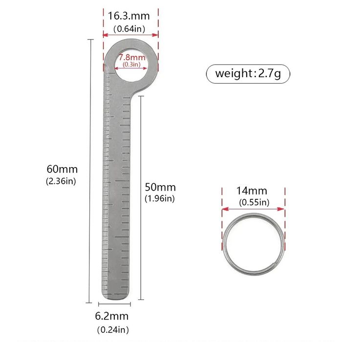 EDC ‼️ Міні-лінійка/закладка для книг чи блокноту з титану