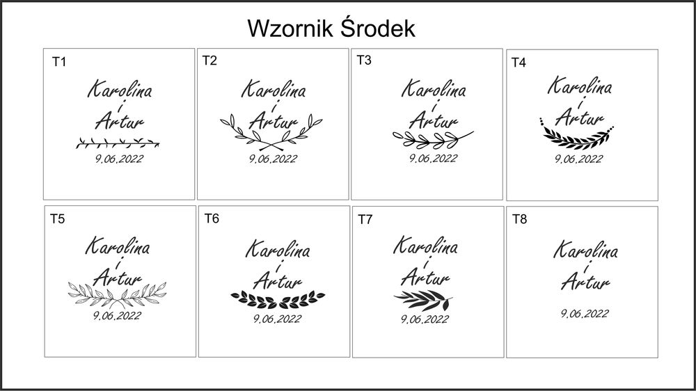 Zestaw Ślubny - Pudełko na obrączki i koperty - Seria 2023