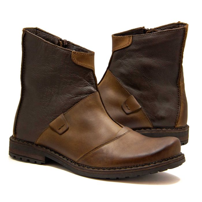 Sztyblety MILITARNE kowbojki CHOPPER motocyklowe 553 brąz