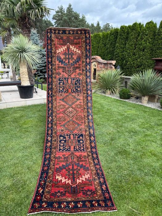 Chodnik Dywan Vintage Perski Wełniany Iran Heriz 340x88 galeria 8 tyś