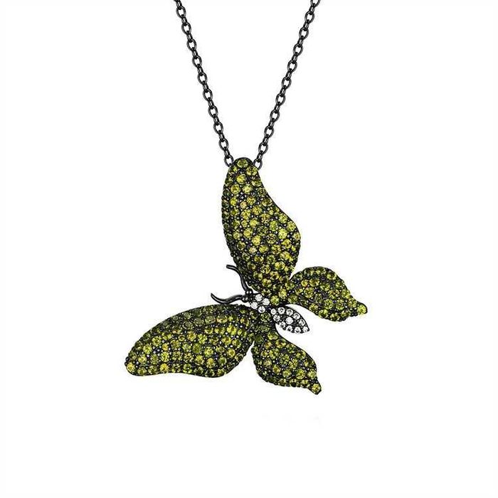 Серебряный кулон бабочка