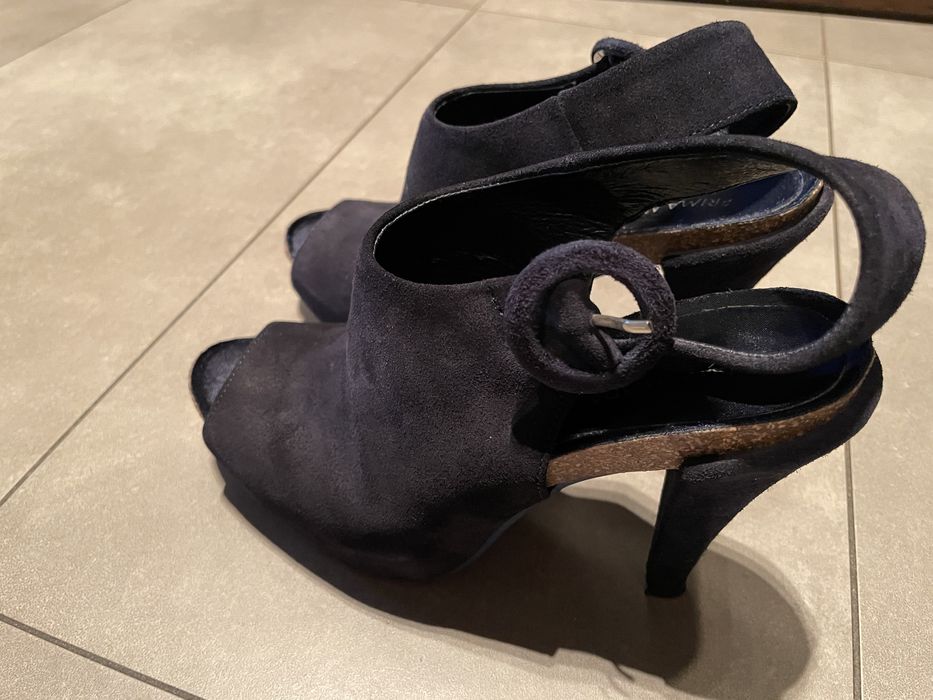 Prima moda buty zamszowe na obcasie