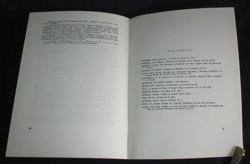 Livro O Instituto de Odivelas Breve Notícia Histórica 1978
