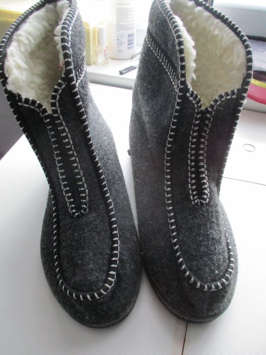 Kapcie Bambosze Damskie TATRZANKI FILC WEŁNA CIEPŁE rozmiar 37