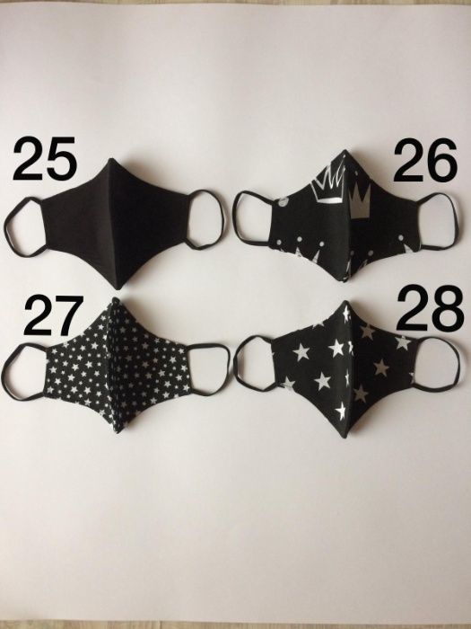 Maseczka baweniana profilowana dwuwarstwowa dużo wzorów, wysoka jakość