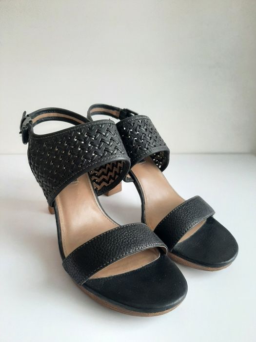 Sandały damskie Ecco 38 Długość 25cm Skóra Wesele