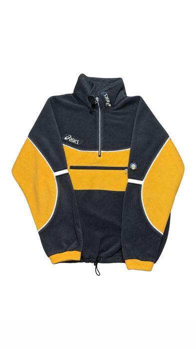 Вінтажна широка дуже плотна фліска Asics Italia Хл розміру(sk8,vintage,streetwear,ykk,oldmoney)