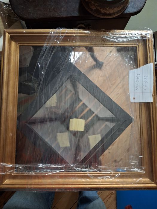 Moldura madeira para quadro pintura 37 5 x 36 5