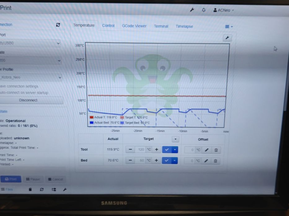 Drukarka 3D Anycubic Kobra Neo + Serwer OctoPrint (Armbian) – Gotowy Z
