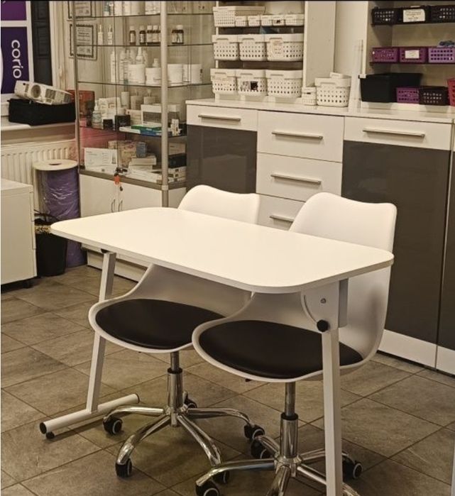 Stolik składany biały