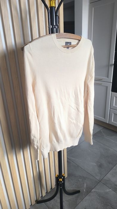 Sweter bawełniany kremowy