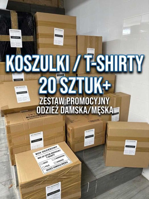 Zestaw 20 sztuk Koszulki / T-Shirt Męskie i Damskie Mix Rozmiarów BDB Vinted