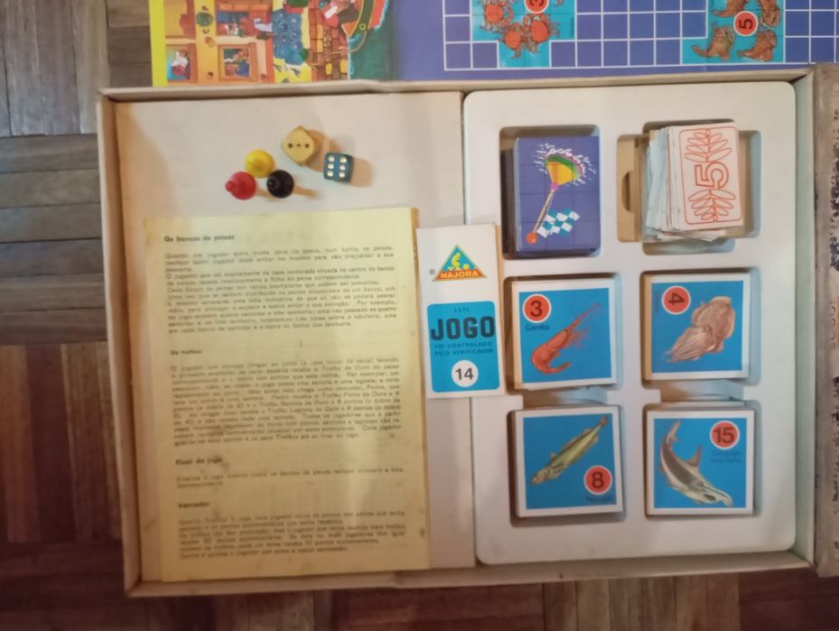 Pescadores destemidos jogo de tabuleiro, majora. Anos 70.