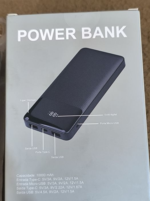 Power Bank (carregador portátil) de 10.000 mAh