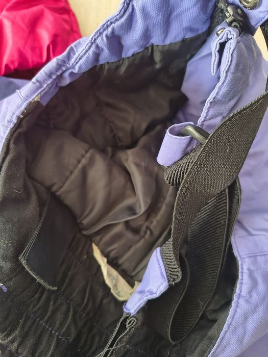 Komplet zimowy na śnieg spodnie narciarskie na szelkach kurtka zimowa