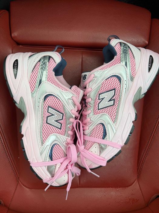 (БЕЗ ПЕРЕДОПЛАТИ) New Balance 530 Custom Silver Blue Pink нью беленс