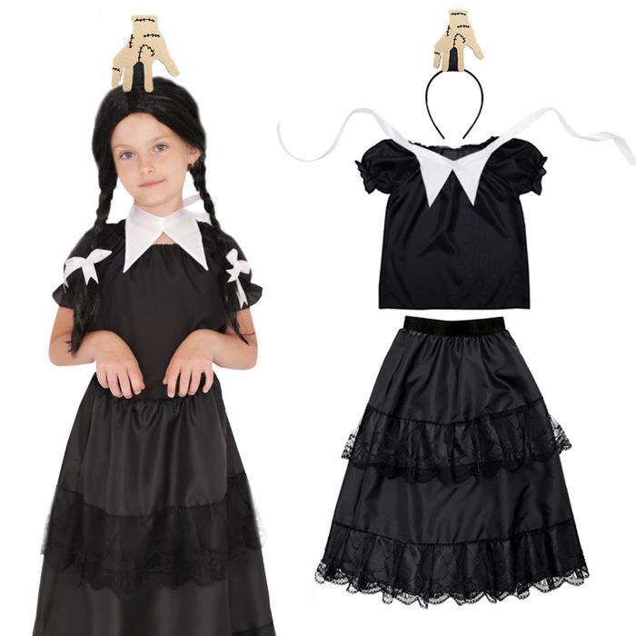 Kostiumowo - strój wednesday, przebranie wednesday, morticia Koszalin
