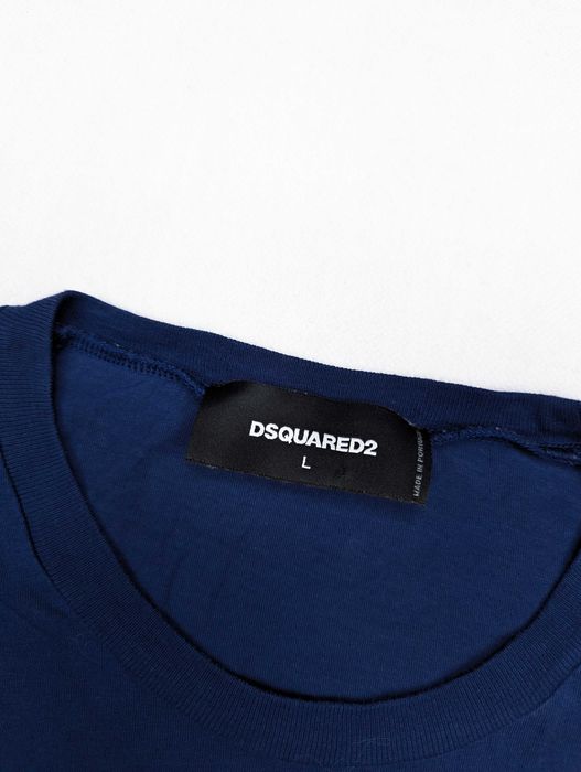 Dsquared2 niebieska koszulka t-shirt L
