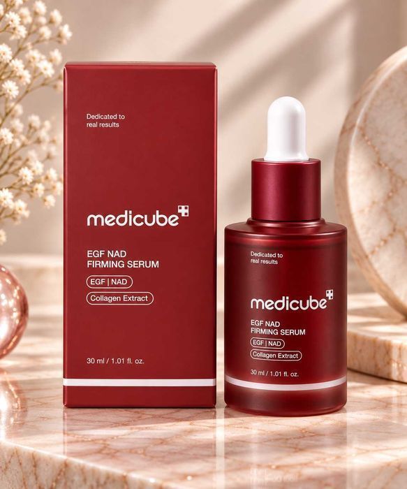 Антивікова сироватка Medicube EGF NAD Firming Serum 30 мл / EGF / NAD+ / колаген / пептиди / пружність / зморшки / оригінал