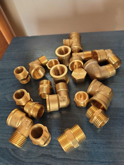 Kształtki mosiężne 1/2" NOWE