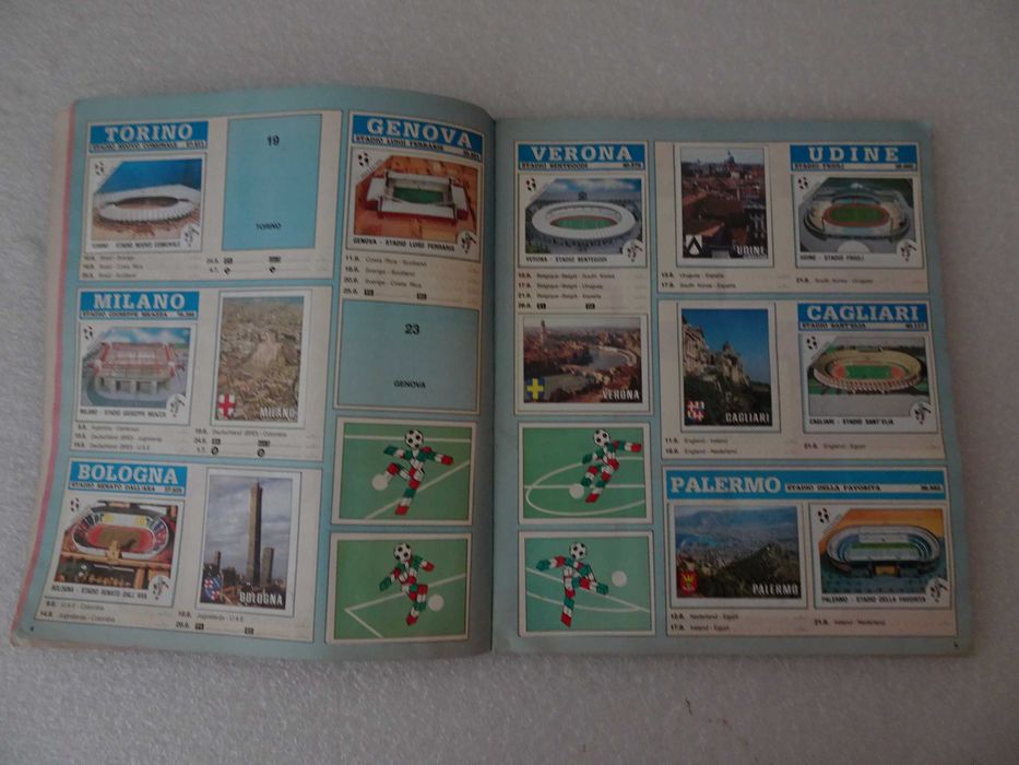 Caderneta de cromos Itália 90 - Panini (faltam 59 cromos)