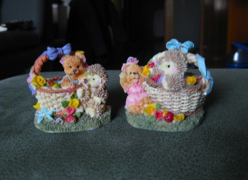 Cesta de Flores c/ Animais em Marfinite NOVAS