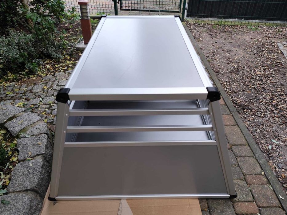 AluRide transporter samochodowy L - aluminiowy 80x92x65 cm