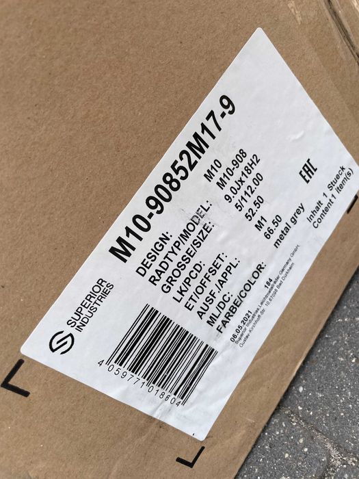 Okazja felgi MERCEDES E-Klassa 8Jx18 ET38 9Jx18 ET52.5 5x112 NOWE