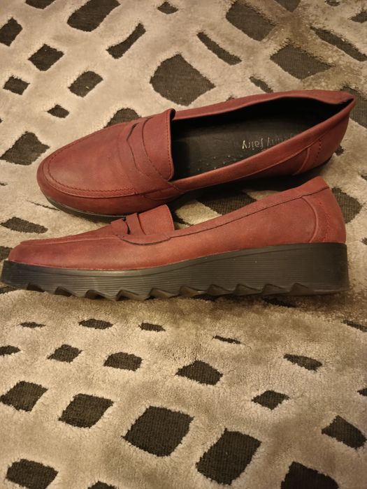 Bordowe mokasyny 41