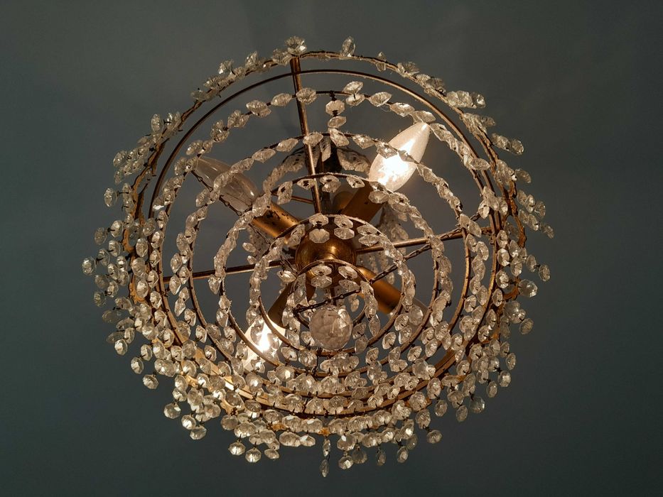 Candeeiros vintage de teto e 2 apliques