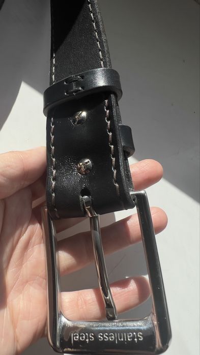 Skórzany  pasek wykonany ręcznie