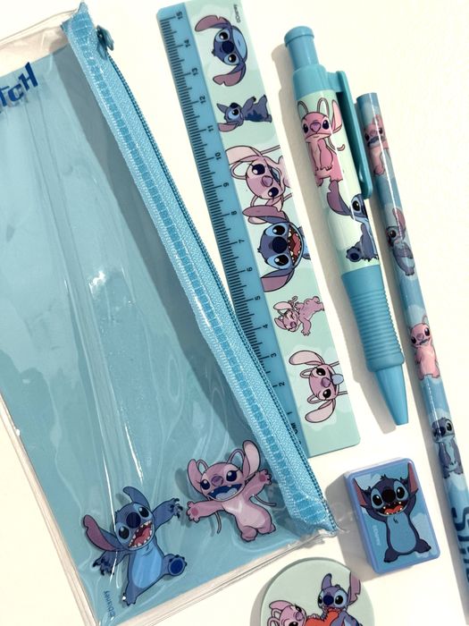 Stitch Conjunto Caderno + Kit de Escrita Completo