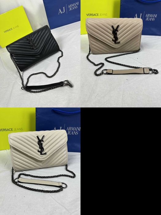 Torba listonoszka prazkowana damska Saint YSL lancuszek