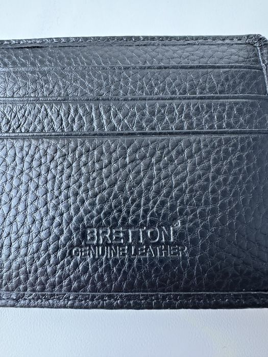 Новий шкіряний затискач для грошей BRETTON Black Edition