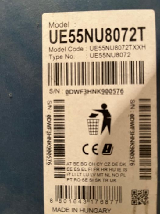 Samsung ue55nu8072t uszkodzony
