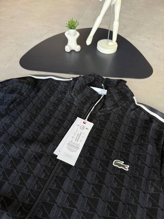 Чоловіча  мужская кофта на замку  олімпійка  Lacoste Monogram  розмір  S-XL