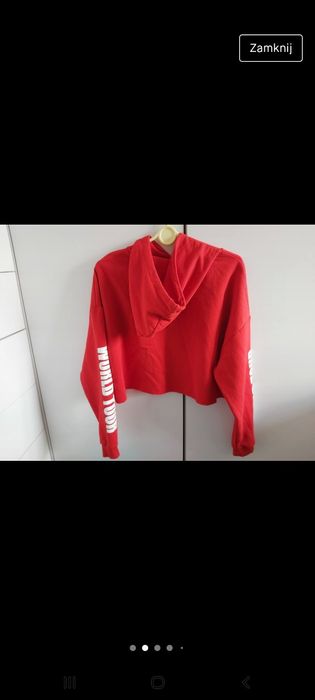 Bluza crop top oversize czerwona Justin Bieber Purpose World Tour