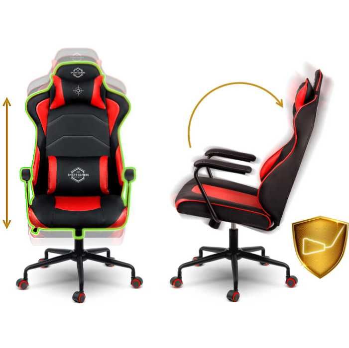 NOWY Fotel Gamingowy Biurowy Obrotowy DLA Gracza PROFESJONALNY FV