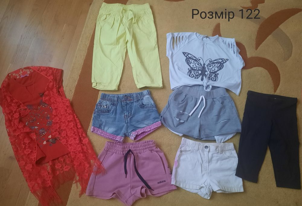 Літній одяг для дівчинки розмір 122