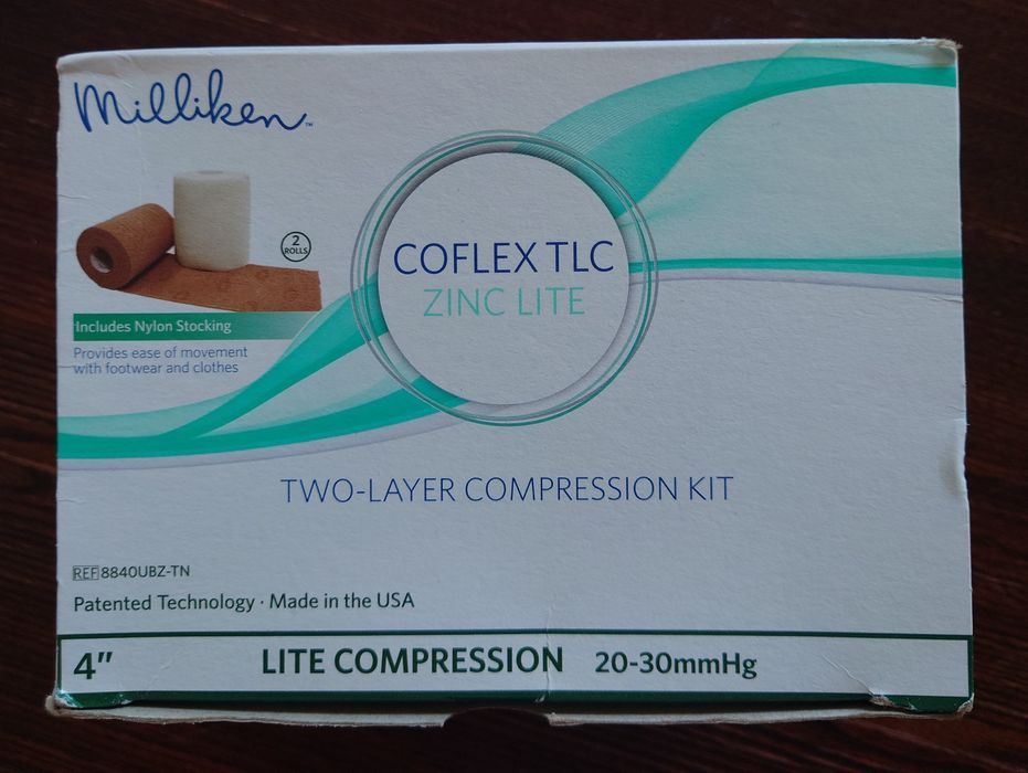 Dwuwarstwowy system uciskowy Milliken CoFlex TLC Zinc Lite żylaki nóg