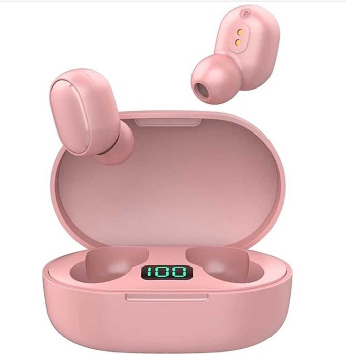 Słuchawki bezprzewodowe douszne Bluetooth E6S różowe
