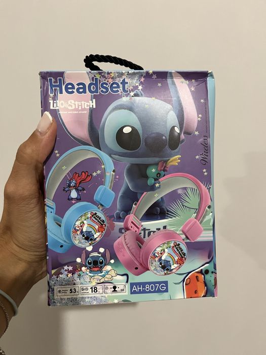 Auscultadores fones stitch azul