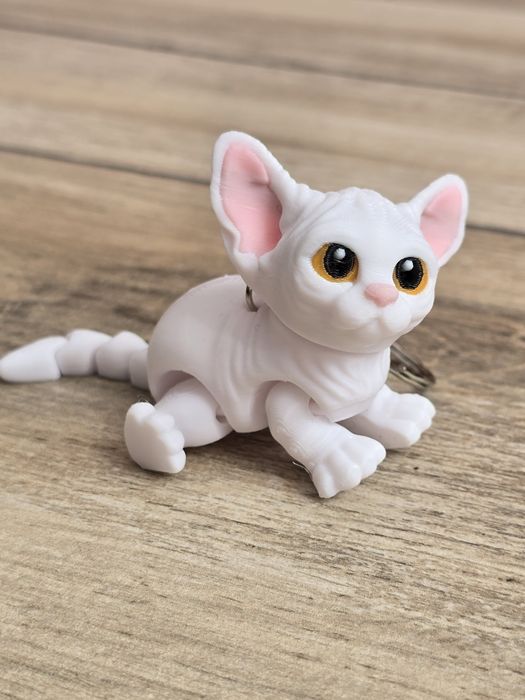 Breloczek Kota Sphynx 3d - Brelok Druk3d fidget Keychain mixGadzet