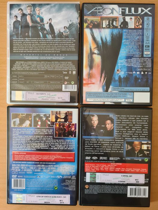 4 filmes em DVD distópicos e de ficção científica