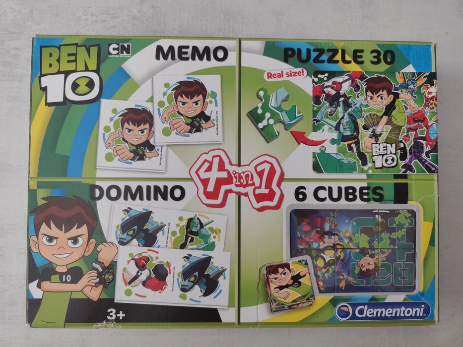 Ben10 Clementoni Gra memo puzzle domino 4w1 kompletne